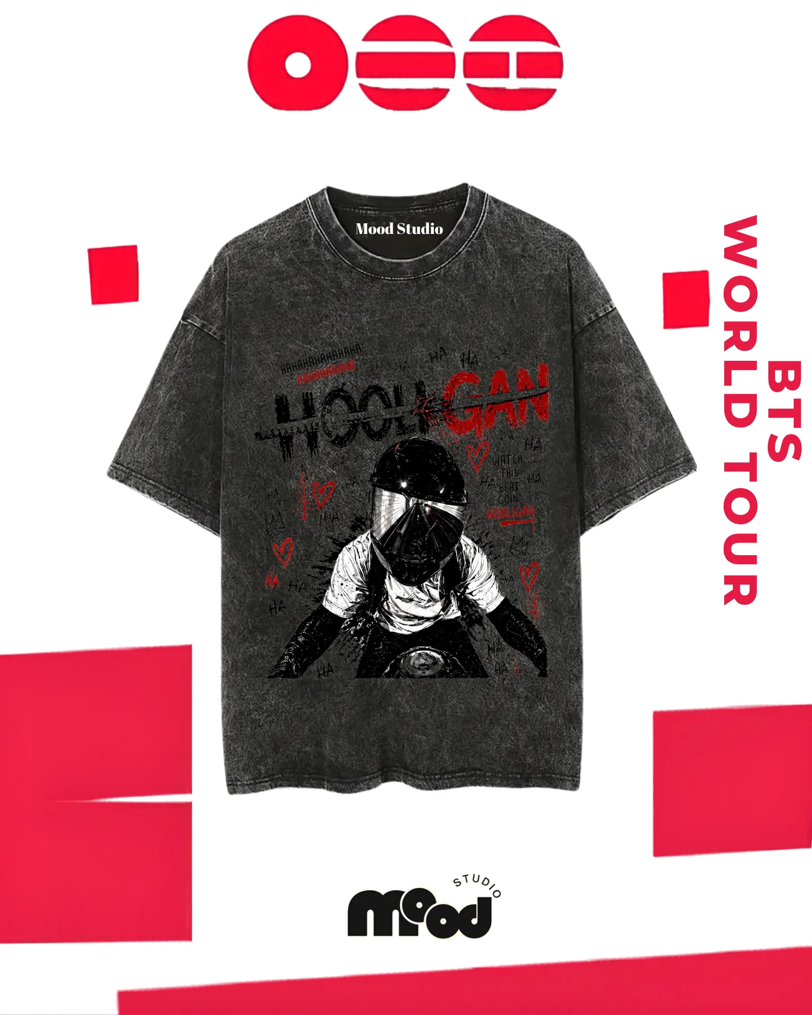 Polera BTS - HOOLIGAN ACID WASH